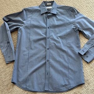 Men’s small Calvin Klein button down dress shirt blue